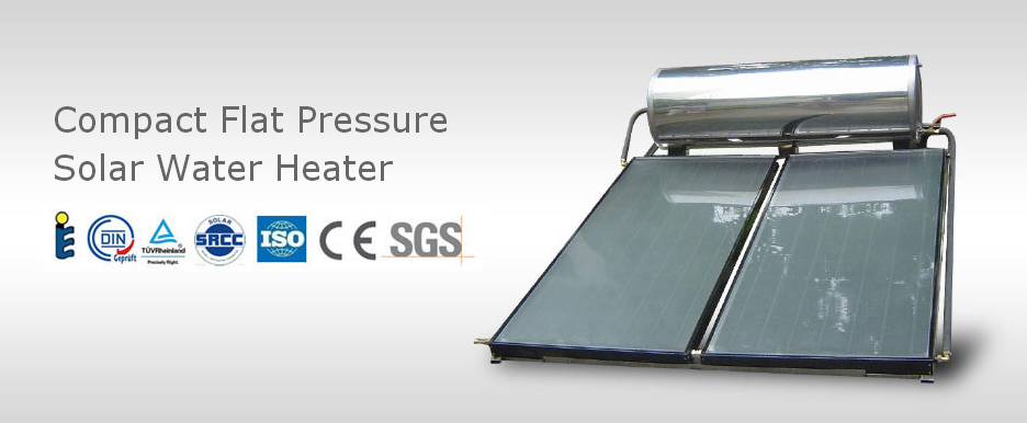 Flat plate solar water heater